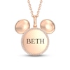 Disney Treasures Mickey Mouse Diamond Necklace 1/10 ct tw 10K Rose Gold 17"