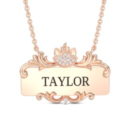 Disney Treasures The Aristocats Diamond Necklace 1/20 ct tw 10K Rose Gold 18&quot;