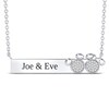 Thumbnail Image 1 of Disney Treasures Mickey & Minnie Mouse Diamond Necklace 1/15 ct tw 10K White Gold 17&quot;