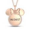 Thumbnail Image 1 of Disney Treasures Minnie Mouse Diamond Necklace 1/10 ct tw 10K Rose Gold 17&quot;