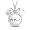Thumbnail Image 1 of Disney Treasures Minnie Mouse Diamond Necklace 1/10 ct tw 10K White Gold 17&quot;