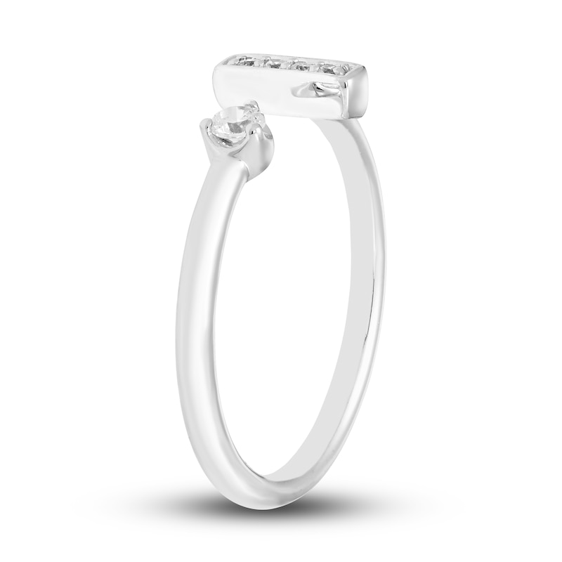 Main Image 2 of Diamond Deconstructed Ring 1/10 ct tw Round-cut 10K White Gold