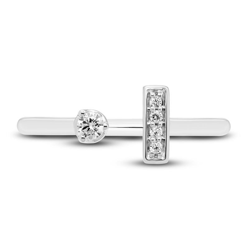 Main Image 3 of Diamond Deconstructed Ring 1/10 ct tw Round-cut 10K White Gold