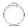 Thumbnail Image 2 of Diamond Oval Ring 1/3 ct tw 10K White Gold