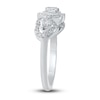 Thumbnail Image 2 of Diamond Heart Ring 1/3 ct tw Baguette & Round-cut 10K White Gold