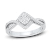 Thumbnail Image 1 of Diamond Cluster Ring 1/3 ct tw Round-cut 10K White Gold