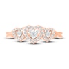 Thumbnail Image 2 of Diamond Three Heart Ring 1/6 ct tw Round-cut 10K Rose Gold