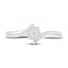 Thumbnail Image 2 of Diamond Halo Beaded Bypass Promise Ring 1/20 ct tw 10K White Gold