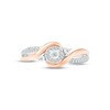 Thumbnail Image 2 of Diamond Bypass Ribbon Promise Ring 1/8 ct tw Sterling Silver & 10K Rose Gold
