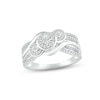 Diamond Three-Stone Ring 1/4 ct tw Round-cut Sterling Silver