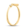 Diamond Accent Cross Ring 10K Yellow Gold