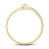 Thumbnail Image 2 of Diamond Half-Halo Promise Ring 1/10 ct tw 10K Yellow Gold