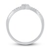 Diamond Hexagon Ring 1/6 ct tw Round-cut 10K White Gold