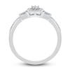 Diamond Promise Ring 1/4 ct tw Baguette & Round-cut 10K White Gold