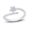 Diamond Star Ring 1/5 ct tw Round-cut Sterling Silver