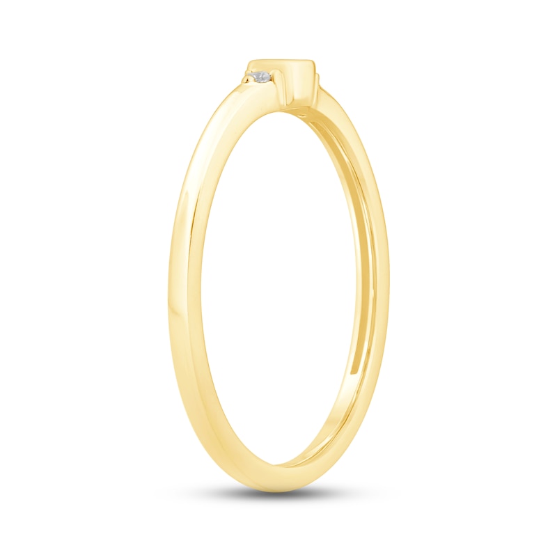 Main Image 2 of Diamond Bezel Ring 1/15 ct tw Round-cut 10K Yellow Gold
