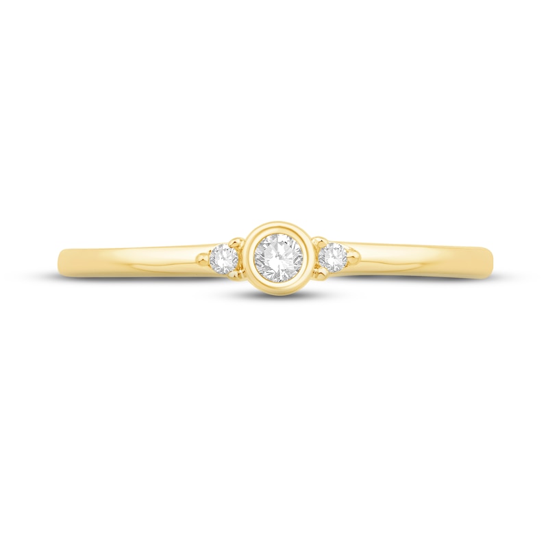 Main Image 3 of Diamond Bezel Ring 1/15 ct tw Round-cut 10K Yellow Gold