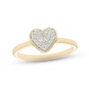 Thumbnail Image 1 of Diamond Heart Ring 1/10 ct tw Round-cut 10K Yellow Gold