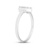 Thumbnail Image 2 of Diamond Heart Ring 1/4 ct tw Baguette & Round-cut 10K White Gold
