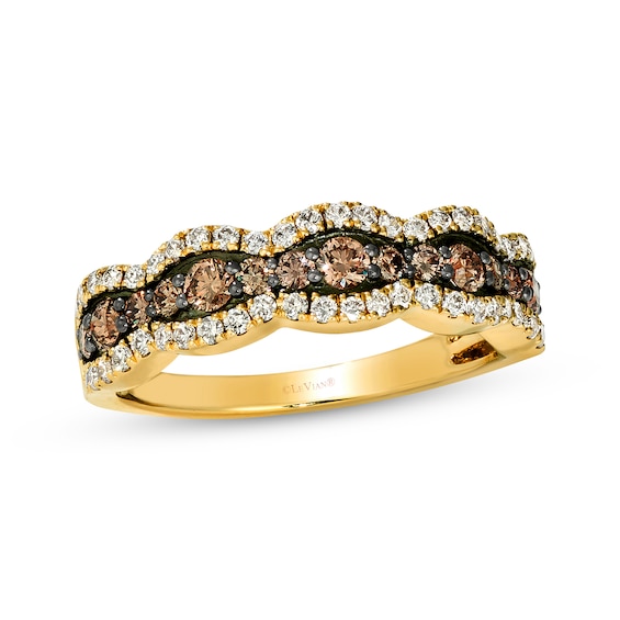 Le Vian Chocolate Waterfall Diamond Ring 7/8 ct tw 14K Honey Gold