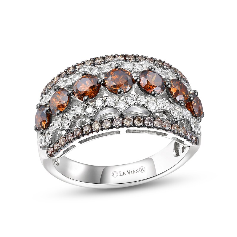 Le Vian Diamond Ring 1-7/8 ct tw Round-cut 14K Vanilla Gold