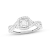Thumbnail Image 0 of Diamond Promise Ring 1/5 ct tw Princess & Round-cut 10K White Gold