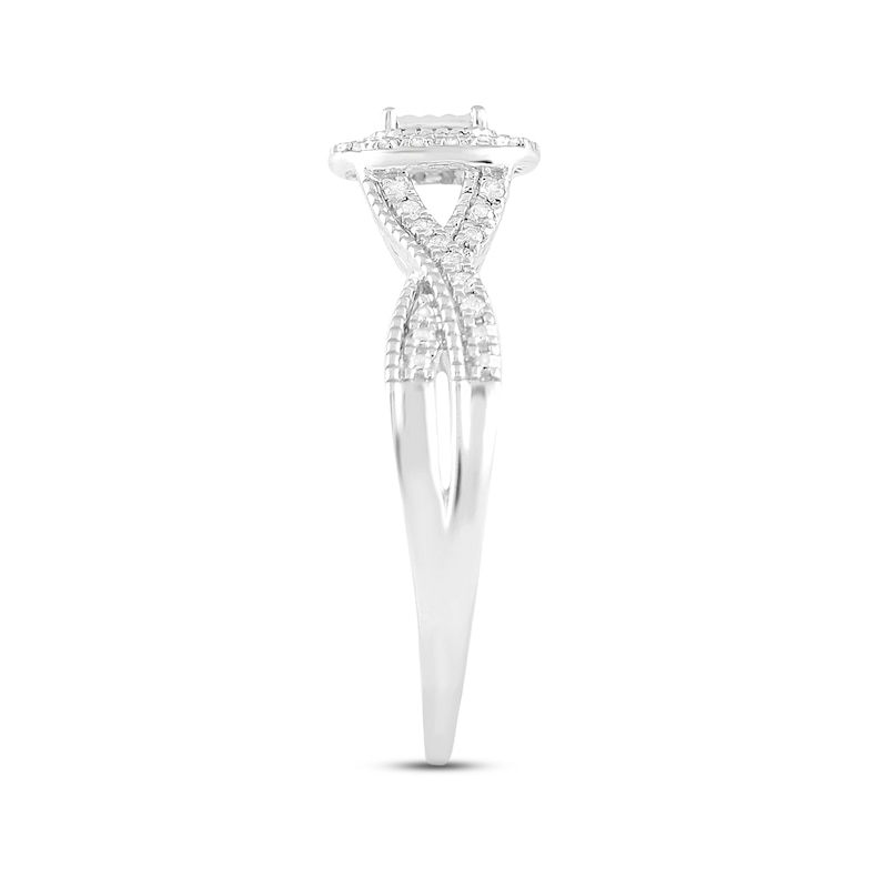 Main Image 2 of Princess-Cut Diamond Promise Ring 1/5 ct tw 10K White Gold