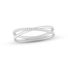 Thumbnail Image 1 of Diamond Crisscross Ring 1/10 ct tw Round-cut Sterling Silver