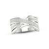 Thumbnail Image 1 of Diamond Crisscross Ring 1/4 ct tw Round-cut Sterling Silver