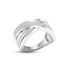 Thumbnail Image 2 of Diamond Crisscross Ring 1/4 ct tw Round-cut Sterling Silver