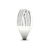 Thumbnail Image 3 of Diamond Crisscross Ring 1/4 ct tw Round-cut Sterling Silver