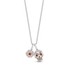 Thumbnail Image 0 of Disney Treasures Coco Garnet & Diamond Necklace 1/10 ct tw Sterling Silver & 10K Rose Gold 17"