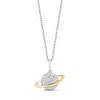 Thumbnail Image 0 of Disney Treasures Toy Story Diamond Planet Necklace 1/6 ct tw Sterling Silver & 10K Yellow Gold 17"