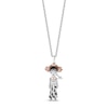 Disney Treasures Toy Story "Jessie" Diamond Necklace 1/15 ct tw Sterling Silver & 10K Rose Gold 17"