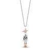 Disney Treasures Toy Story "Woody" Diamond Necklace 1/15 ct tw Sterling Silver & 10K Rose Gold 17"