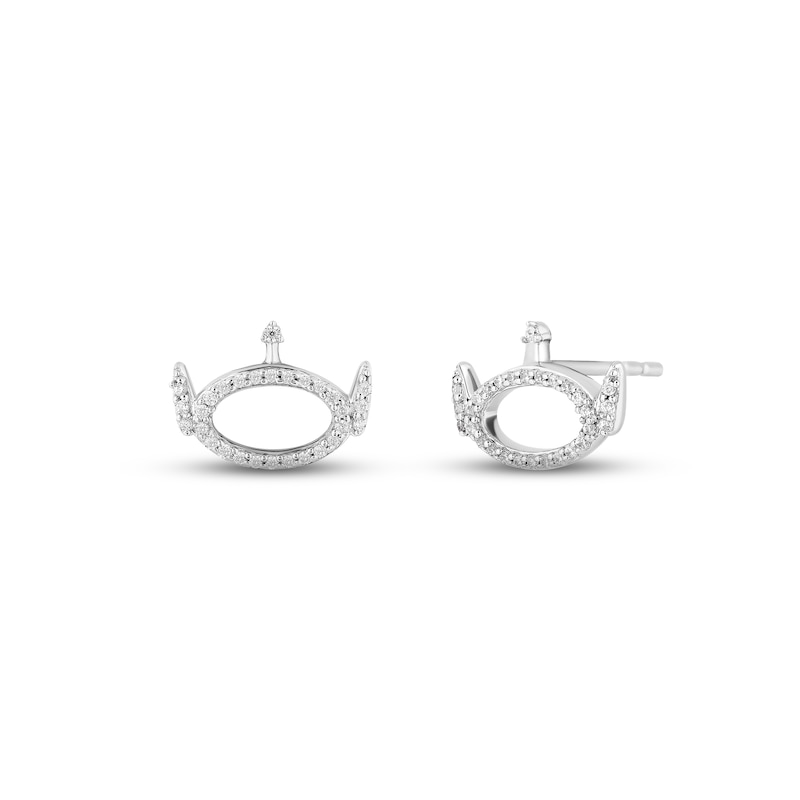 Main Image 1 of Disney Treasures Toy Story Diamond Alien Earrings 1/8 ct tw Sterling Silver