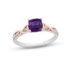 Thumbnail Image 0 of Hallmark Diamonds Amethyst Promise Ring 1/10 ct tw Sterling Silver & 10K Rose Gold