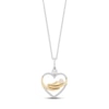 Thumbnail Image 1 of Hallmark Diamonds Mother & Baby Diamond Necklace 1/6 ct tw Sterling Silver & 10K Yellow Gold 18&quot;