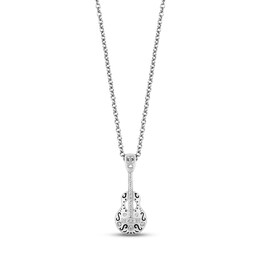 Disney Treasures Coco Diamond Guitar Necklace 1/15 ct tw Sterling Silver 17&quot;