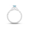 Thumbnail Image 1 of Hallmark Diamonds Swiss Blue Topaz Promise Ring 1/10 ct tw Sterling Silver