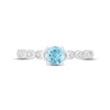 Thumbnail Image 2 of Hallmark Diamonds Swiss Blue Topaz Promise Ring 1/10 ct tw Sterling Silver