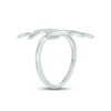 Thumbnail Image 1 of Diamond Leaf Ring 1/10 ct tw Round-cut Sterling Silver