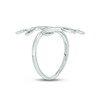 Thumbnail Image 1 of Diamond Leaf Ring 1/10 ct tw Round-cut Sterling Silver