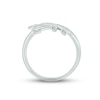 Thumbnail Image 3 of Diamond Leaf Ring 1/10 ct tw Round-cut Sterling Silver
