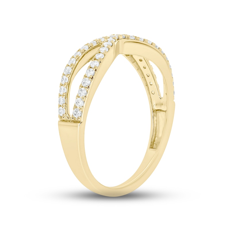 Main Image 2 of Diamond Infinity Ring 1/3 ct tw Round-cut 10K Yellow Gold