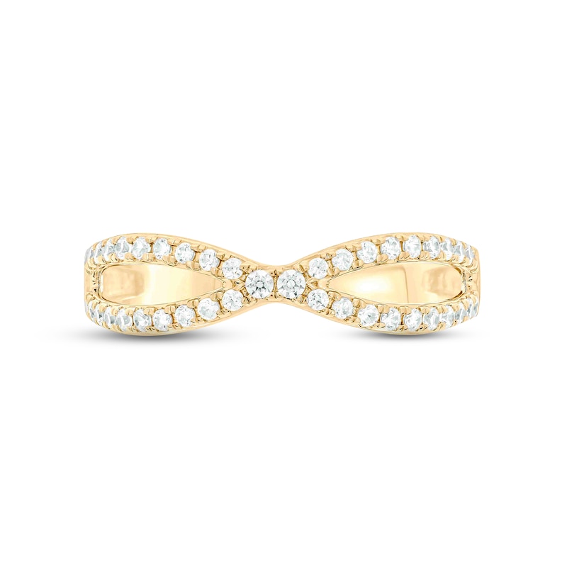 Diamond Infinity Ring 1/3 ct tw Round-cut 10K Yellow Gold