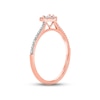Thumbnail Image 2 of Diamond Heart Halo Promise Ring 1/6 ct tw 10K Rose Gold