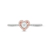 Diamond Heart Promise Ring 1/6 ct tw Round-cut 10K Rose Gold