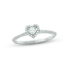 Thumbnail Image 0 of Diamond Heart Promise Ring 1/6 ct tw Round-cut 10K White Gold