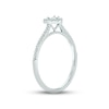 Thumbnail Image 2 of Diamond Heart Halo Promise Ring 1/6 ct tw 10K White Gold